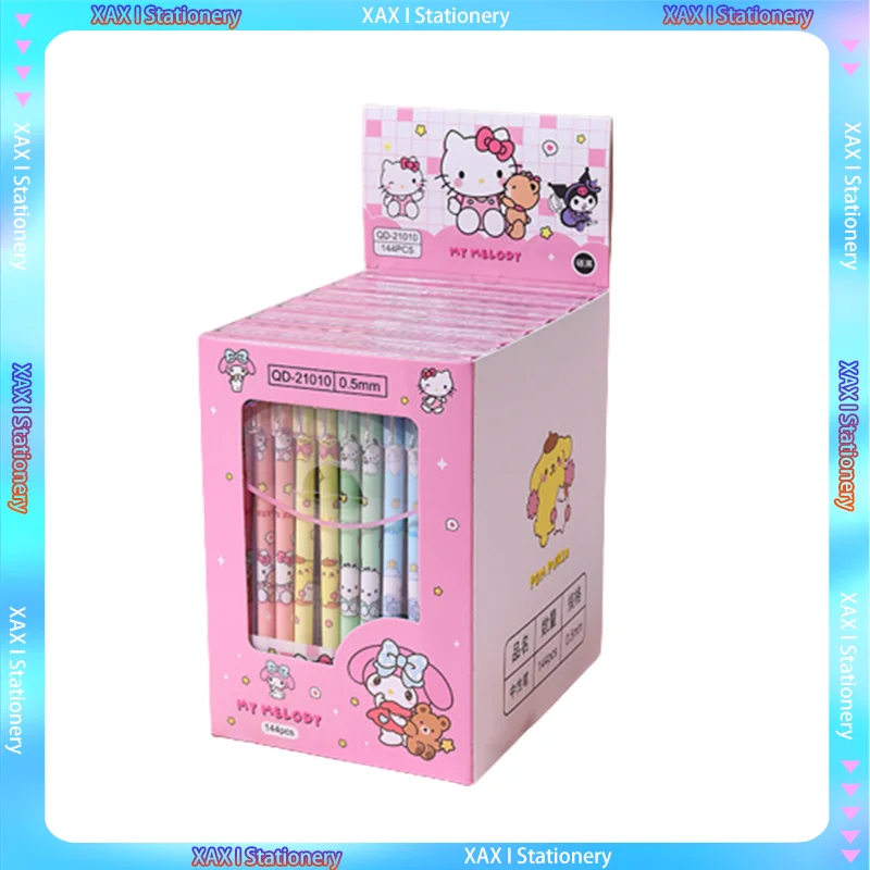 

12pcs Sanrio Creative Cartoon Erasable Neutral Pen Melody Kuromi Cinnamoroll Roller Ball Pen School Supplies Stationery Prize