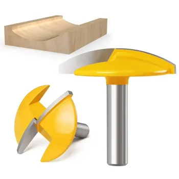 1 Pezzo Fresa per Legno con Gambo da 8MM, per Intaglio e Lavorazione di Ciotole Piccole, Raggio 1-1/2", Larghezza 1-3/4", Fresa a Coltello per Porte