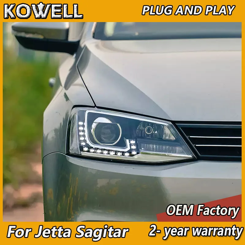 

Car Styling for VW Jetta Headlight 2012-2018 Sagitar Headlamp DRL Turn Signal High Beam Projector Lens