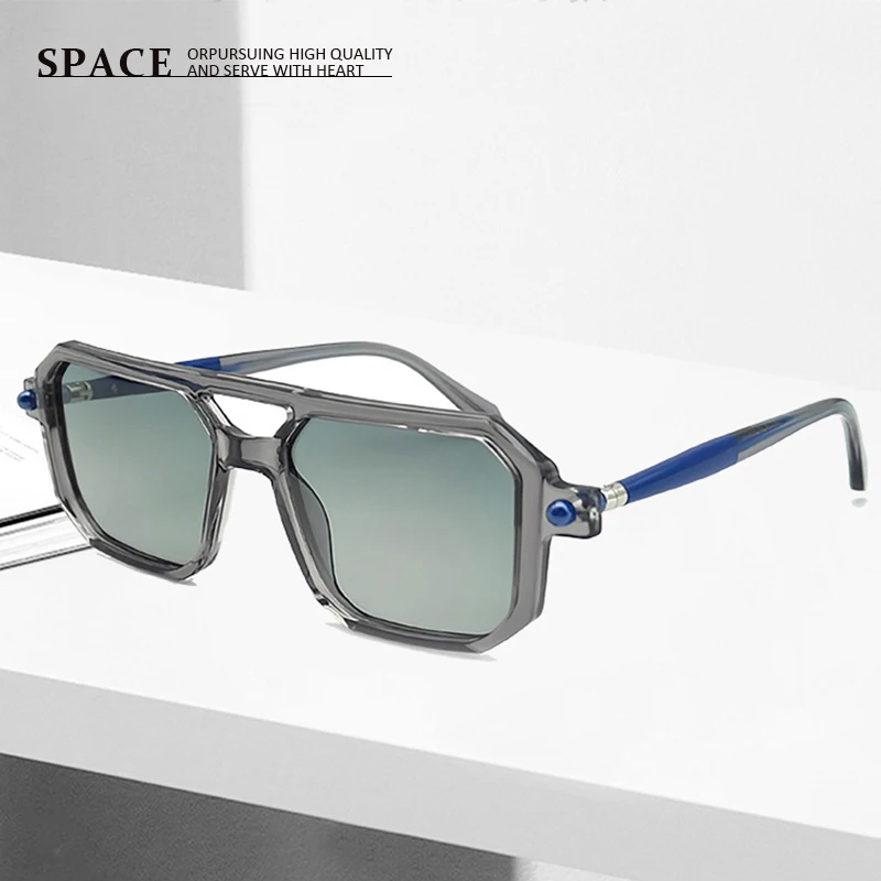 

7138 ацетатные солнцезащитные очки для мужчин высшего качества квадратные модные дизайнерские очки UV400 Модные уличные женские солнцезащитные очки ручной работы