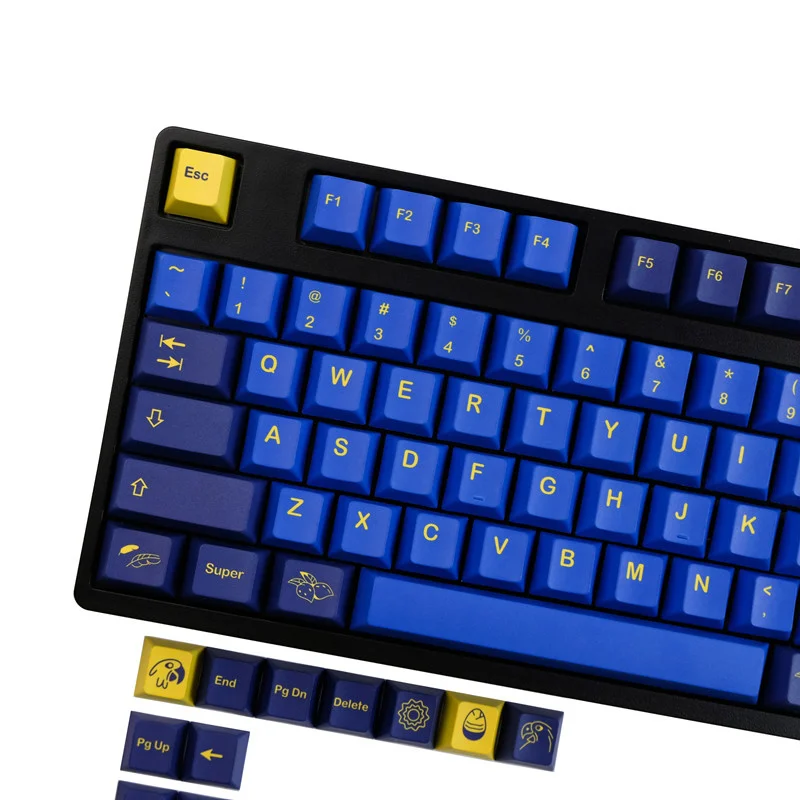 Chaves Conjunto Gmk Sonho Pássaro Keycaps Pbt Tintura Subbed Chave Tampões Cherry Perfil para Keychron q1 q2 k2 65 75 Anne Gh60 Gk64 Poker 142 - Imagem 4