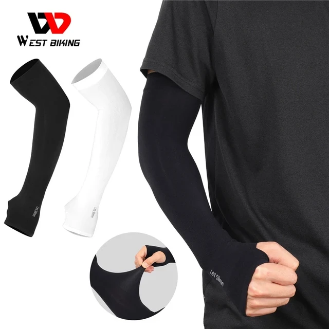 WEST BIKING Arm Sleeves Cycling Arm Wear Summer Running Basketball UV  Protection Bands Ice Silk Fabric Outdoor Sport Sleeves - AliExpress
