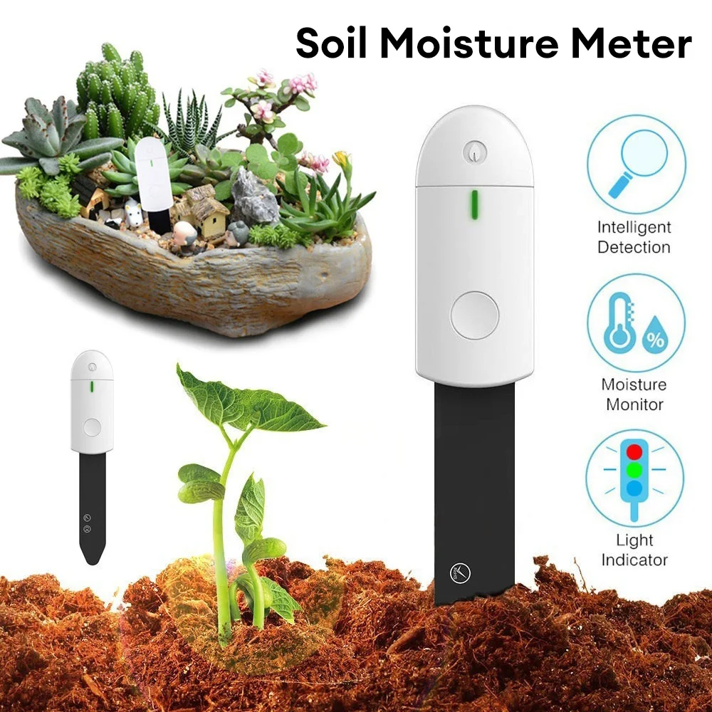 

Portable Soil Moisture Sensor Monitor Plants Soil Hygrometer Plant Humidity Tester Detector Garden Planting Humidity Measurement