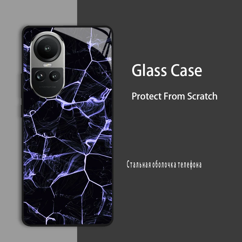 Enhanced Protective Tempered Glass Case Cover with Hard Coque Bumper