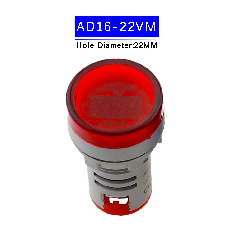 מד וולטמטר דיגיטלי 110V 220V AC אמפרמטר 50-500V 0-100A מרובע עגול מד זרם מתח רכב טסטר וולט גייג אמפר