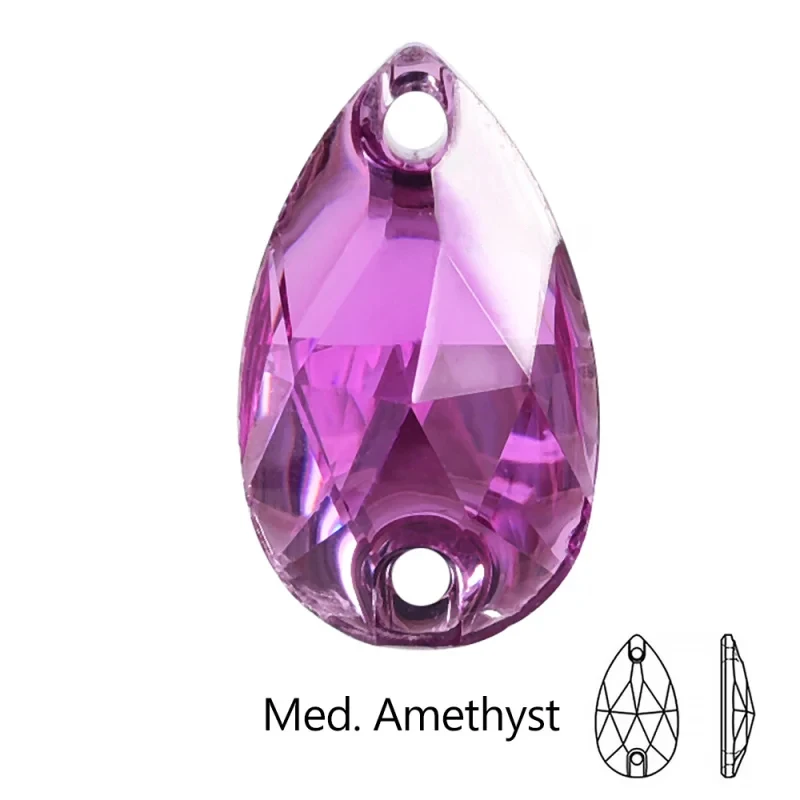 Vibrant Teardrop Resin Rhinestones