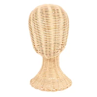 Rattan Hat Display Stand Photography Heads for Hats Cap Holder Carrier Travel Baby 1