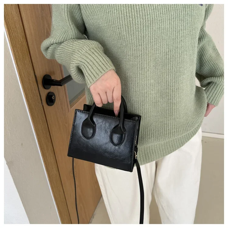 Sac cabas bandoulière en cuir PU souple - Sac moderne pour femme