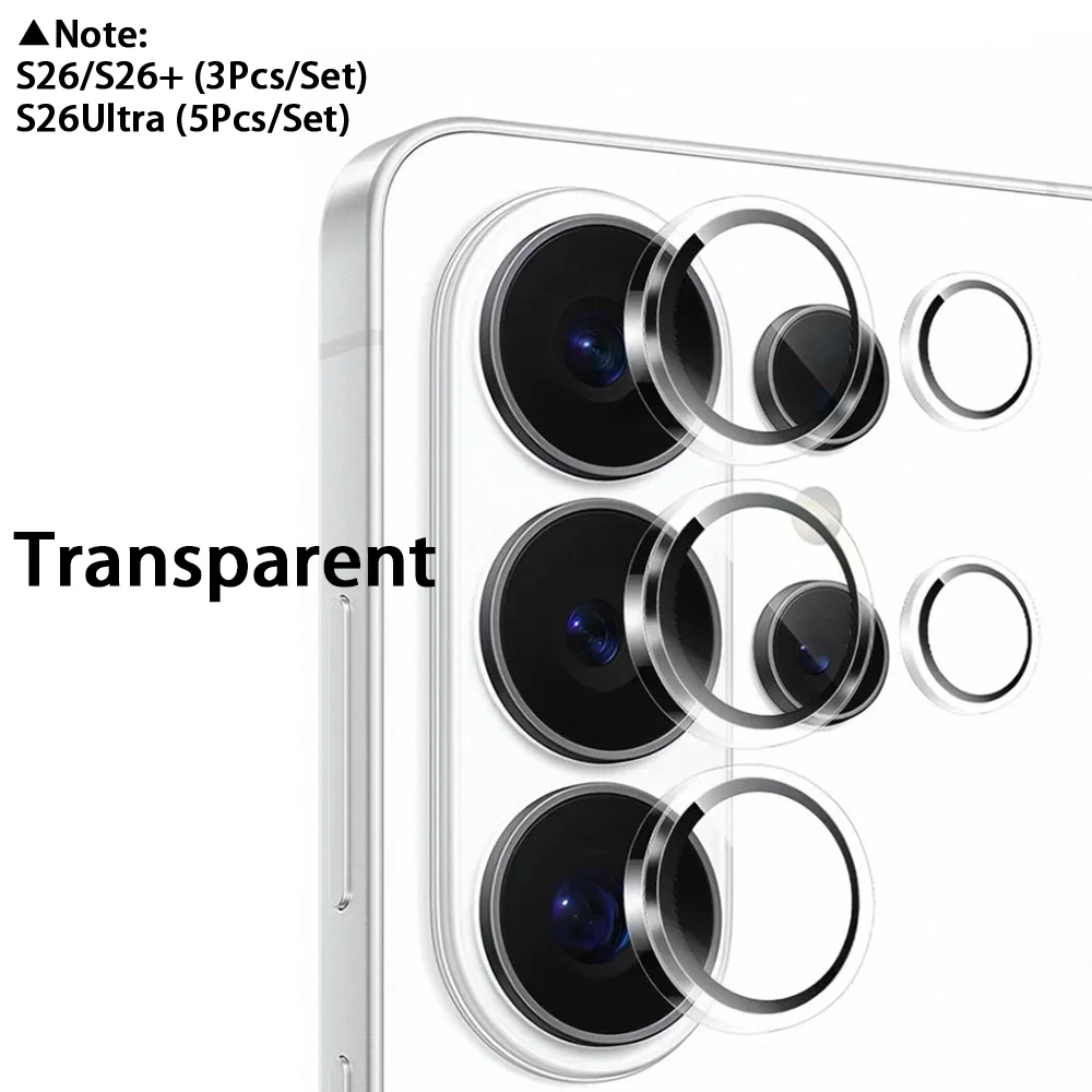 Camera Lens Protector with Metal Ring and Glass Cover, Lens Removal Tool Included