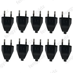 Vintage Style European Rewirable Power Cord, 250V 16A (Black  Plug  10pcs)