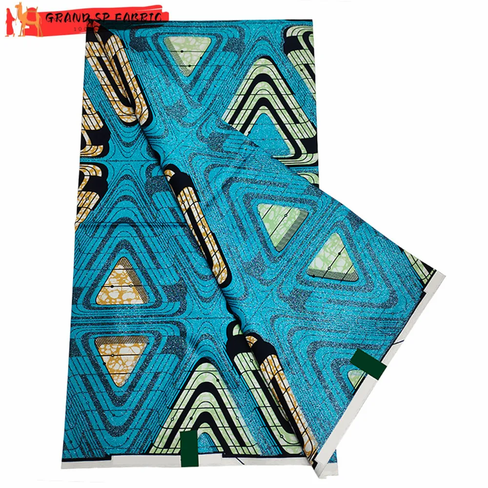 

Grand Super 100% хлопчатобумажная африканская восковая Ткань Высокое качество Воск Принт анкарская Ткань для шитья 6 ярдов Женская ткань VLS2089