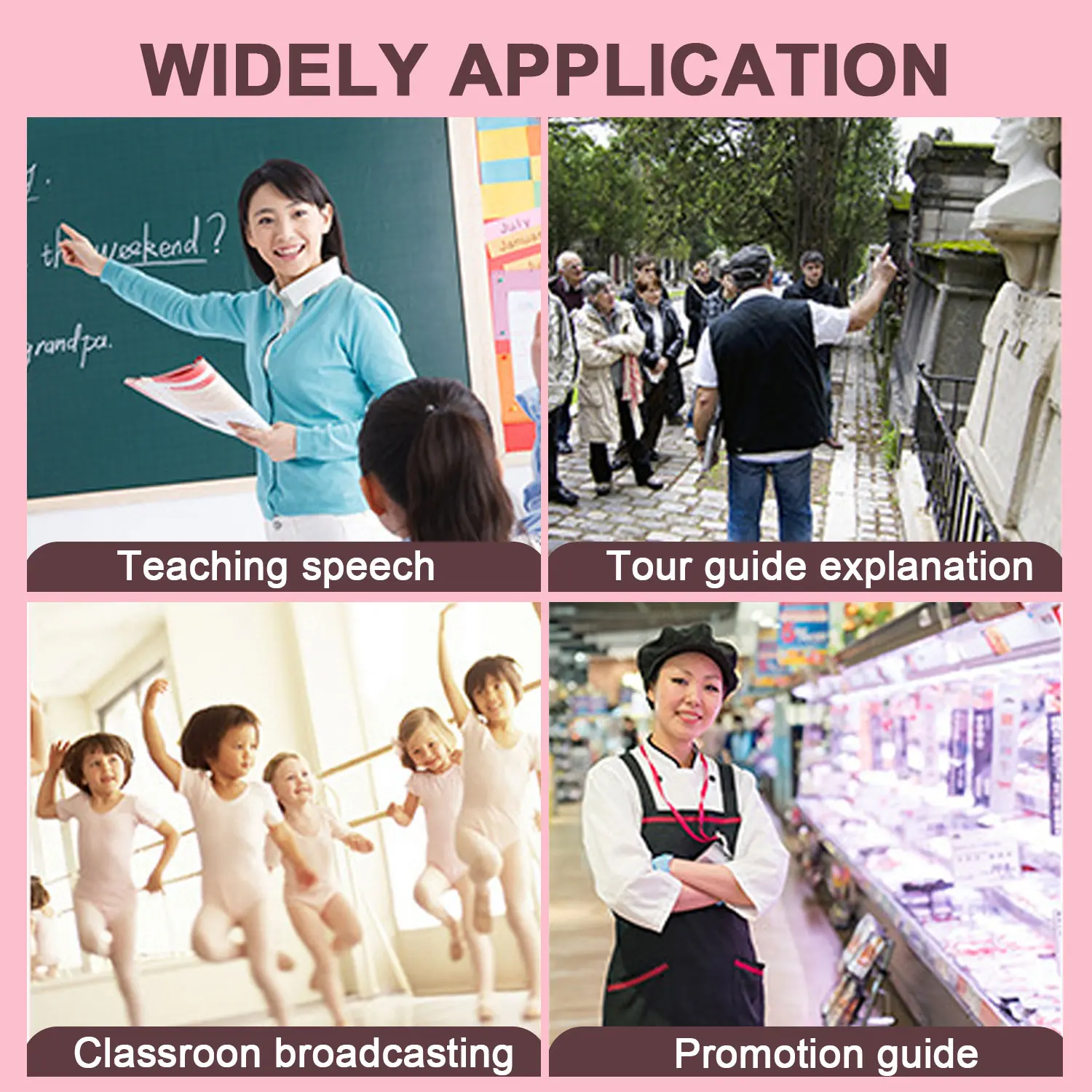 Close-up of portable voice amplifier charging port