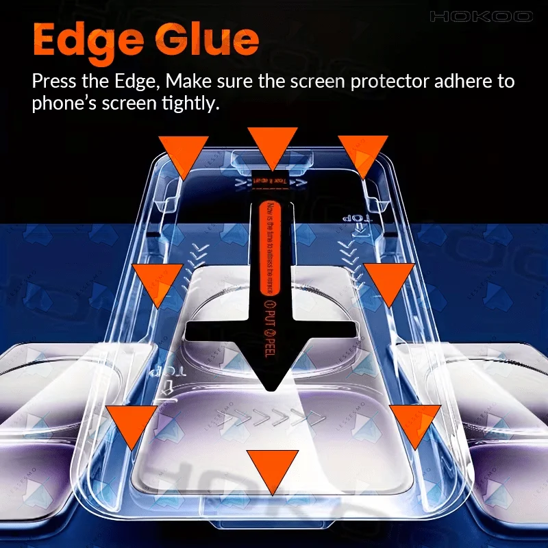 Premium HD Clear Tempered Glass Screen Protector with Auto Dust Removal