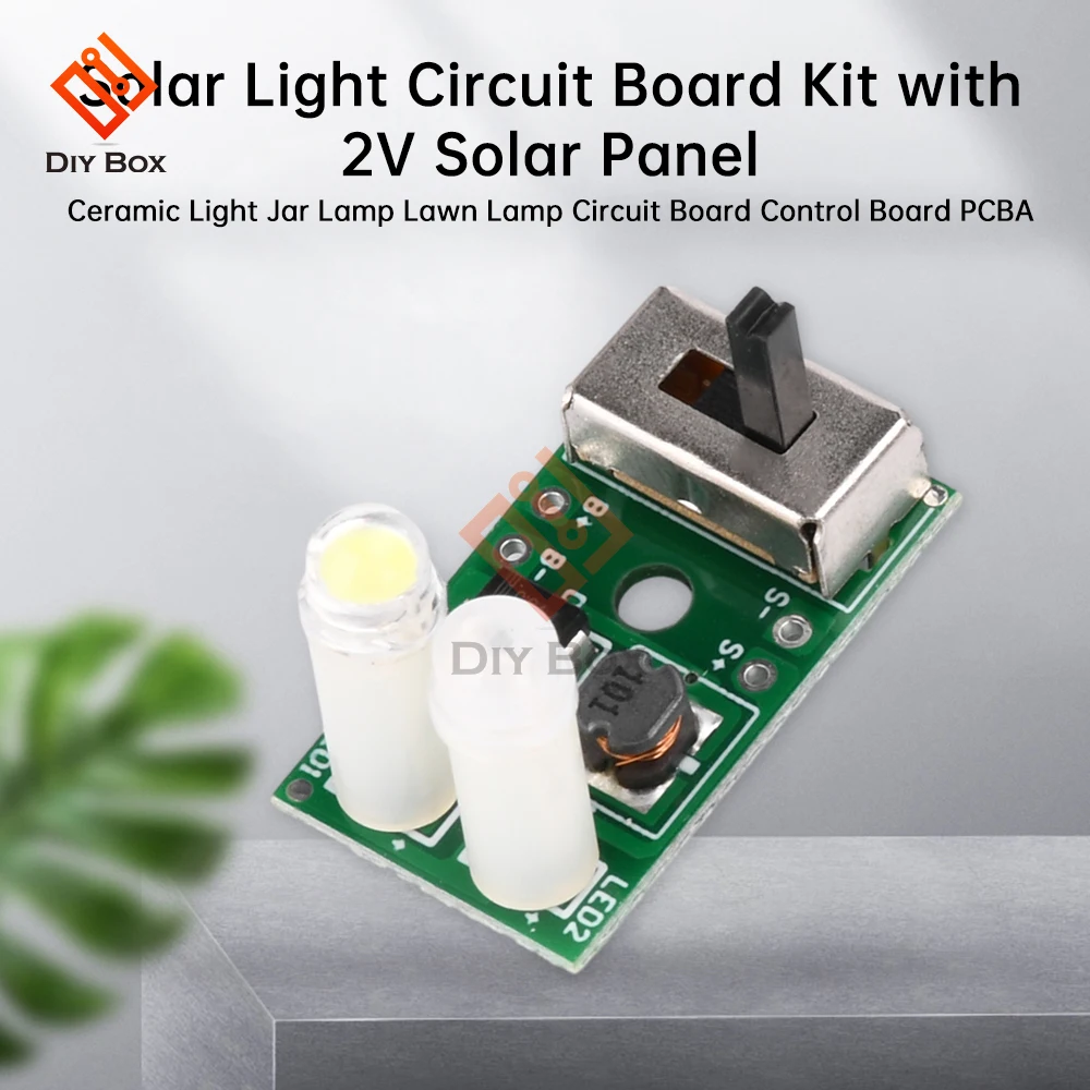 1.2V NiMH Battery Controller Solar Lights Circuit Board White Light Colored Light 2V Solar Board Ceramic Lawn Lamp