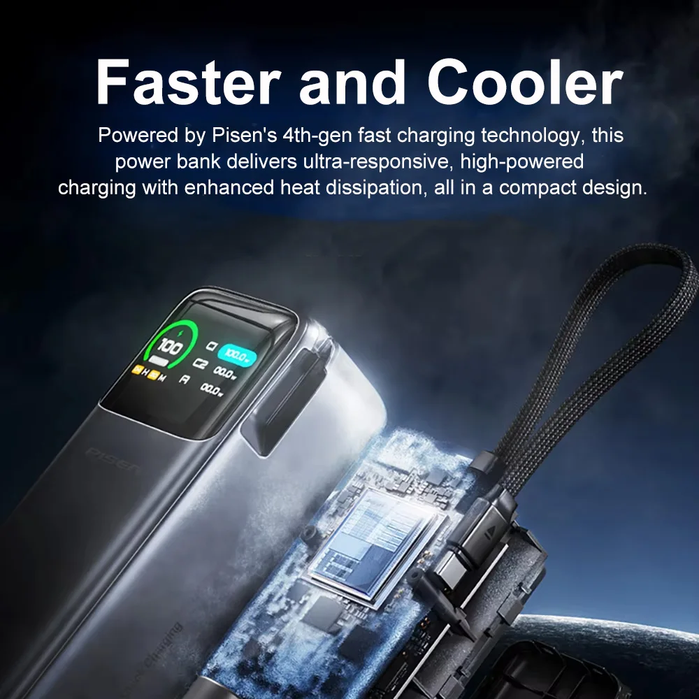PISEN Power Bank Fast Charging 27000mAh Portable