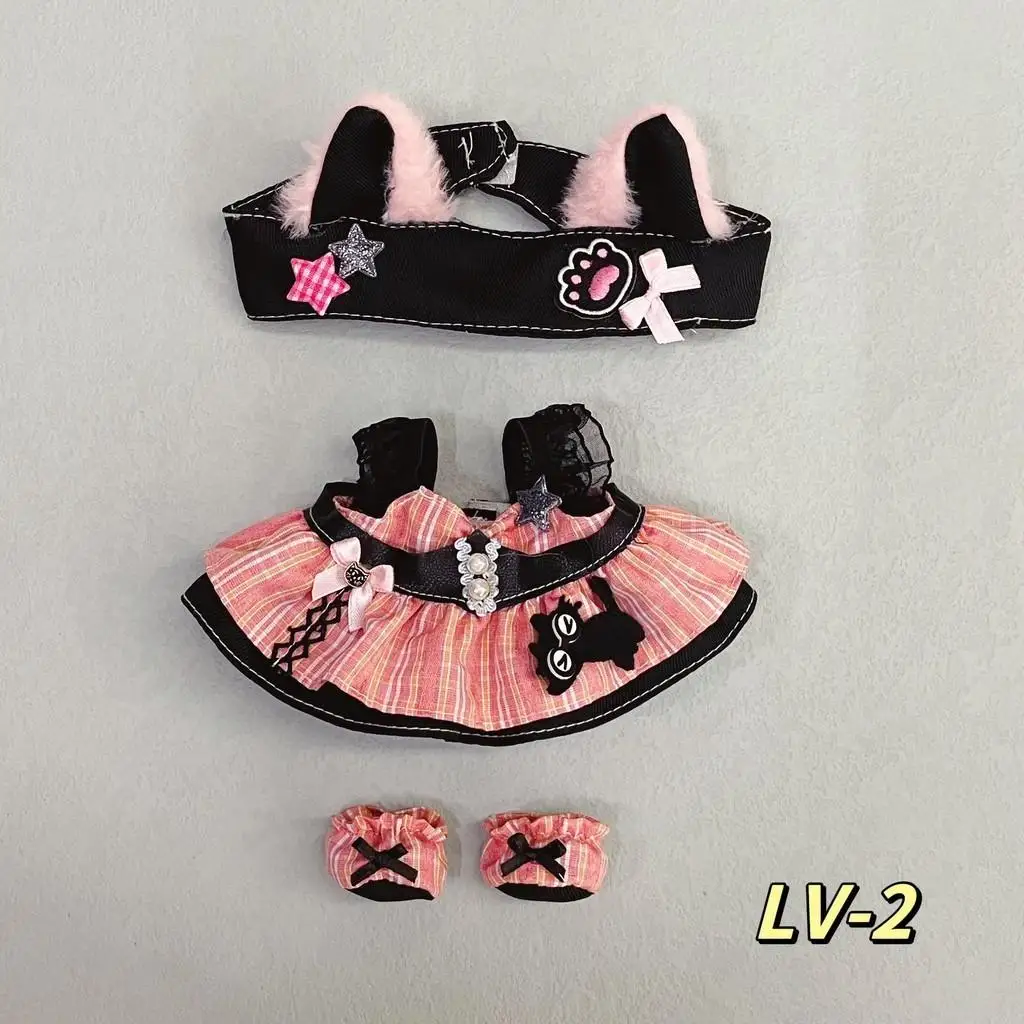 thumbnail image 1 of Vestido de muñeca de algodón de 20Cm, Lolita Maid, linda princesa, falda pequeña, traje informal, accesorios de ropa de bebé, 1 of 4