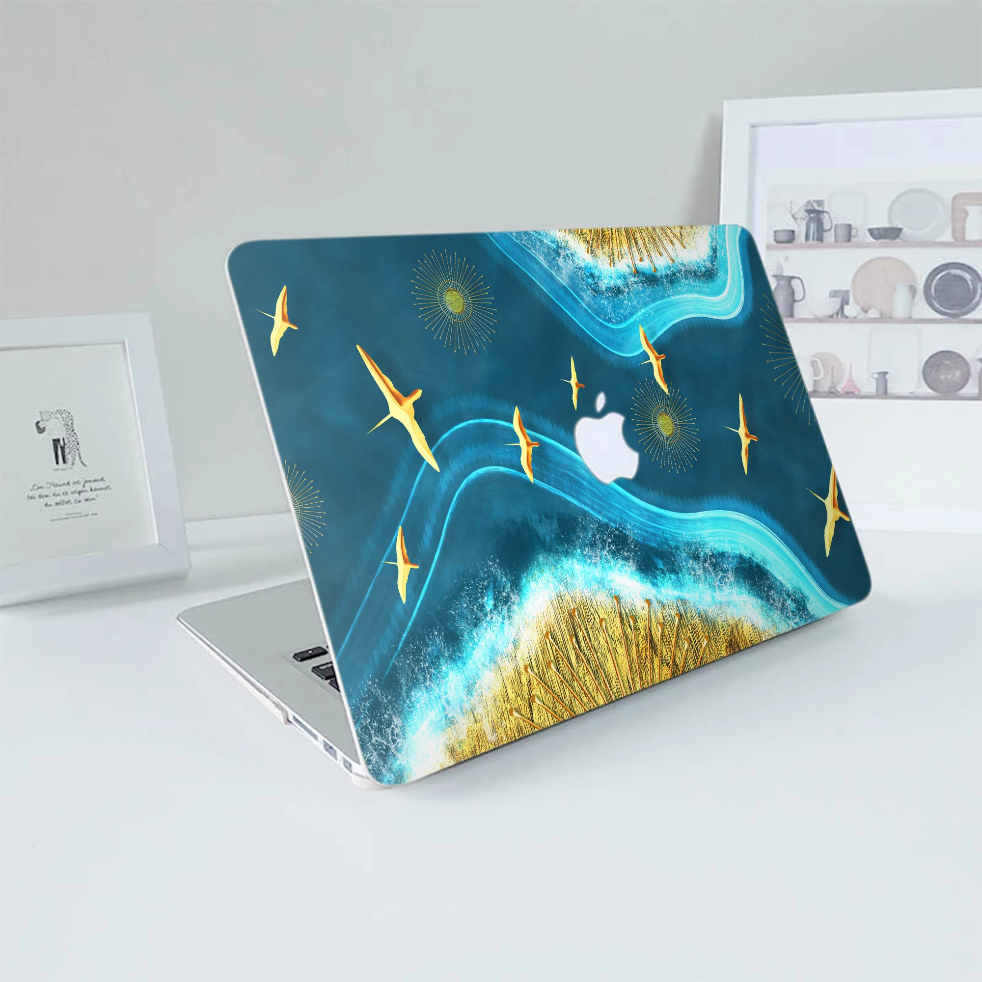 Custodia Moderna Per Laptop Gold Sea Per Macbook Air 13 M2 2022 A2681 A2337 A2179 A2338 M1 Chip Pro A2289 Custodia Macbook A1466