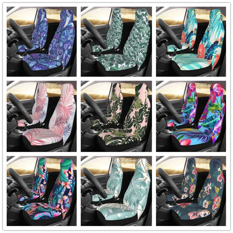 

Tropical Leaves Universal Car Seat Covers Fit for Cars Trucks SUV or Van Auto Seat Cover Protector 2 PCS