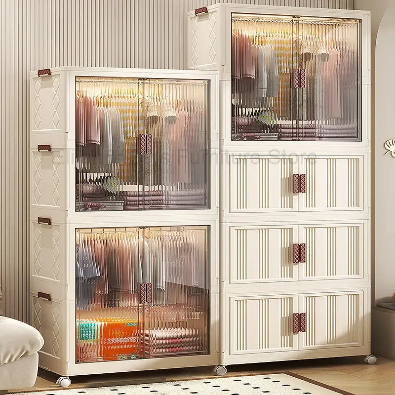 Cabinets Bedroom Children Wardrobes Plastic Shelves Organizer Children Wardrobes Open Closets Szafa Na Ubrania Furniture MR50CW
