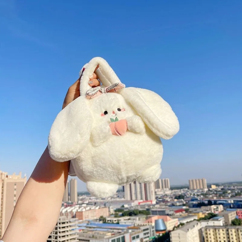 MBTI Plush Cute Womens Handbag Fluffy Bunny Fashion Soft Small Shoulder Bag Korean Popular Designer Female New in Crossbody Bag