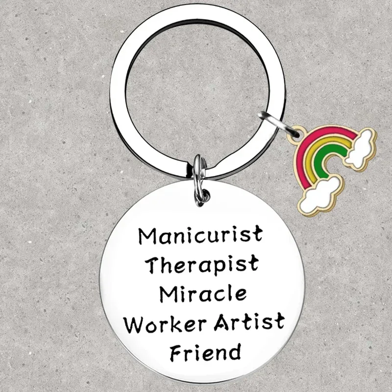 Hot Manicurist Gift Nail Tech Gift Portachiavi Manicure Terapia Portachiavi Miracle Worker Artist Friend Gift