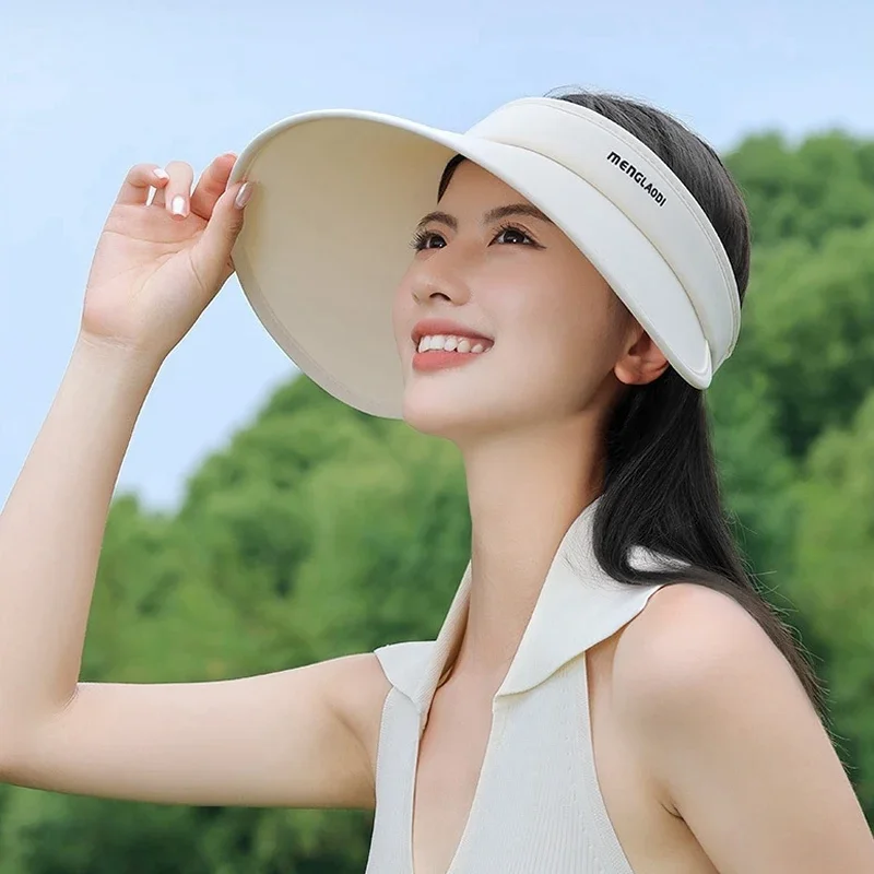 Women Sun Visor Hat Lightweight Wide Brim Packable UV Protection Visors Beach Camping Hiking Golf Caps