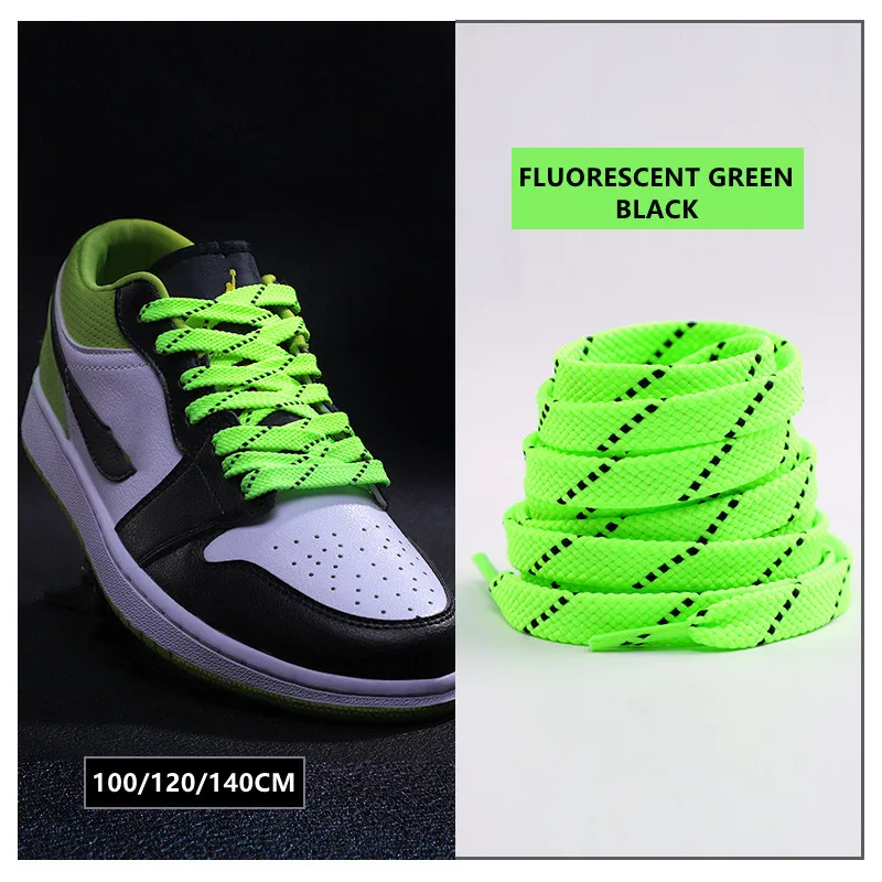 Shoelaces 1Pair Flat Mixed-colors Classic For Sneakers AF1/AJ 100/120/140CM Strings