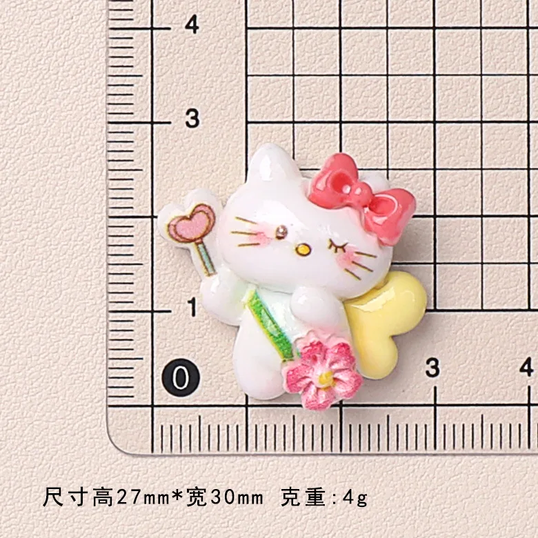 Statue deco,Cabochons en résine à dos plat,à paillettes Kawaii,en