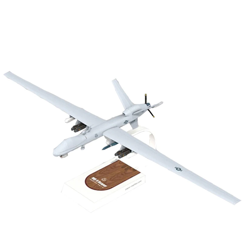 1:32 미국 MQ-9 사신 정찰 항공기 비행기, DIY 종이 모델 키트
