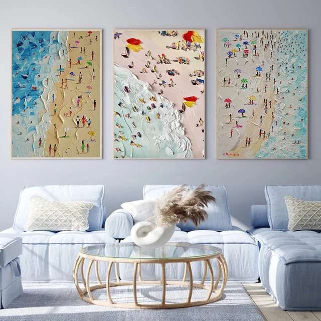 Cuadro abstracto moderno para decoración del hogar, pintura al óleo sobre  lienzo, póster nórdico de pared, imagen artística para sala de estar -  AliExpress