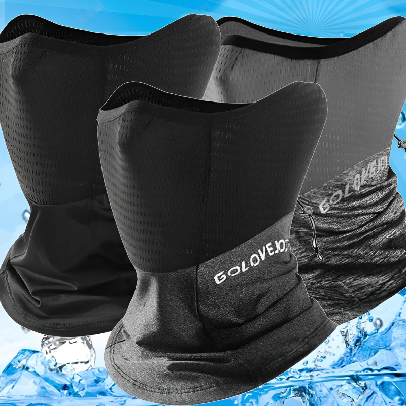 

Riding Half Face Mask Summer Ice Silk Sunscreen Neck Scarf Sports Bandana Balaclava Men Women Outdoor Hiking Scarf Cover