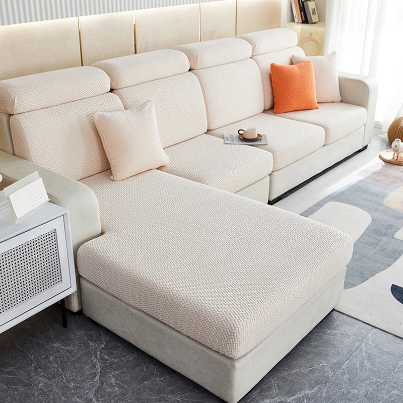 Soft Velvet Jacquard Cushion Cover for Living Room Soft Stretchy Sofa Cover Couch Cover Sofa Protector Sofa Seat Cover 5