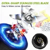 Blender Replacement Parts For Ninja, 32Oz & 24Oz Ninja Blender Cups Replacement With To-Go Lids & 7-Fins Extractor Blade 5