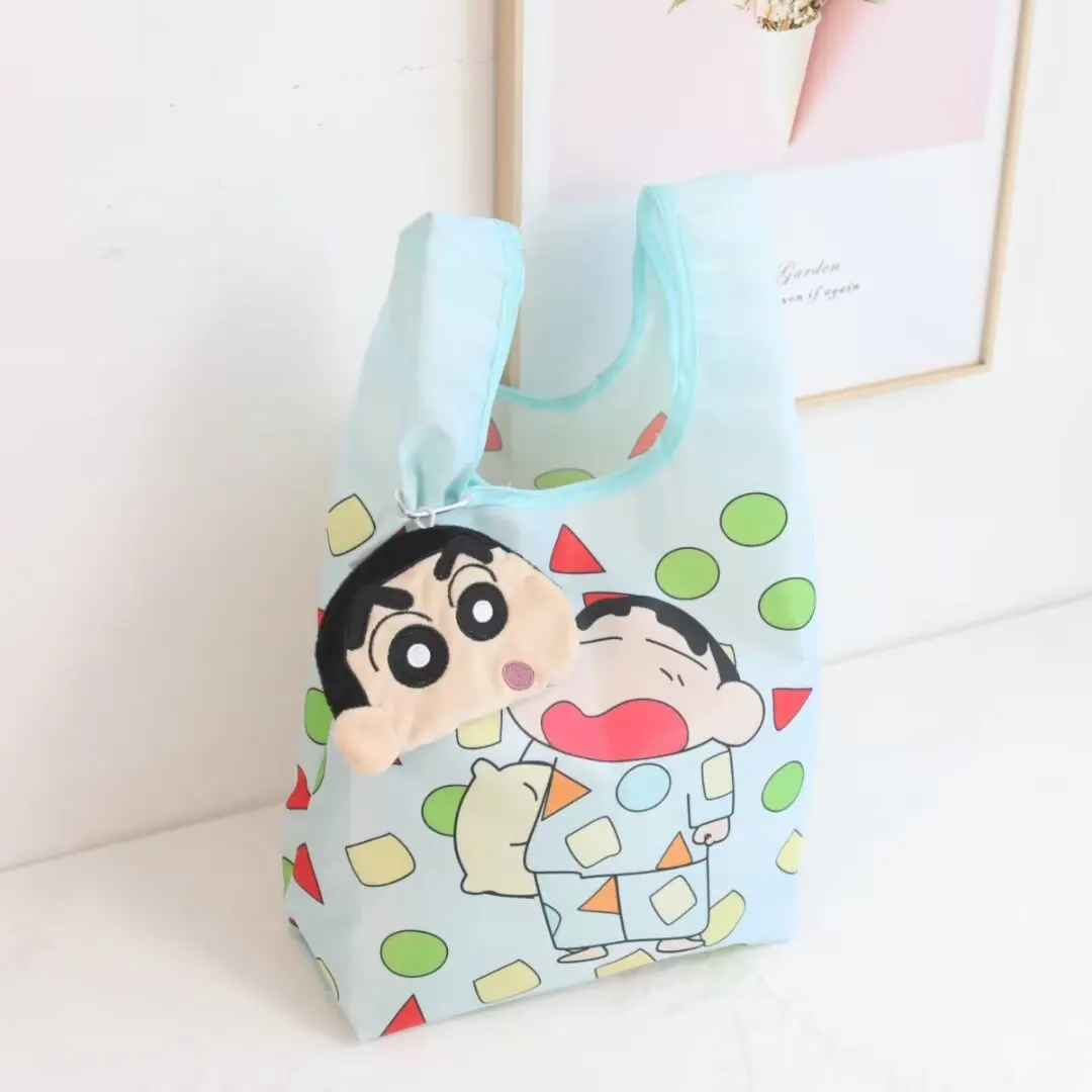 

Симпатичный плюшевый Кошелек Shin-Chan в стиле аниме Zero, мультяшная портативная складная сумка для хранения, сумка для покупок, сумочка для супермаркета