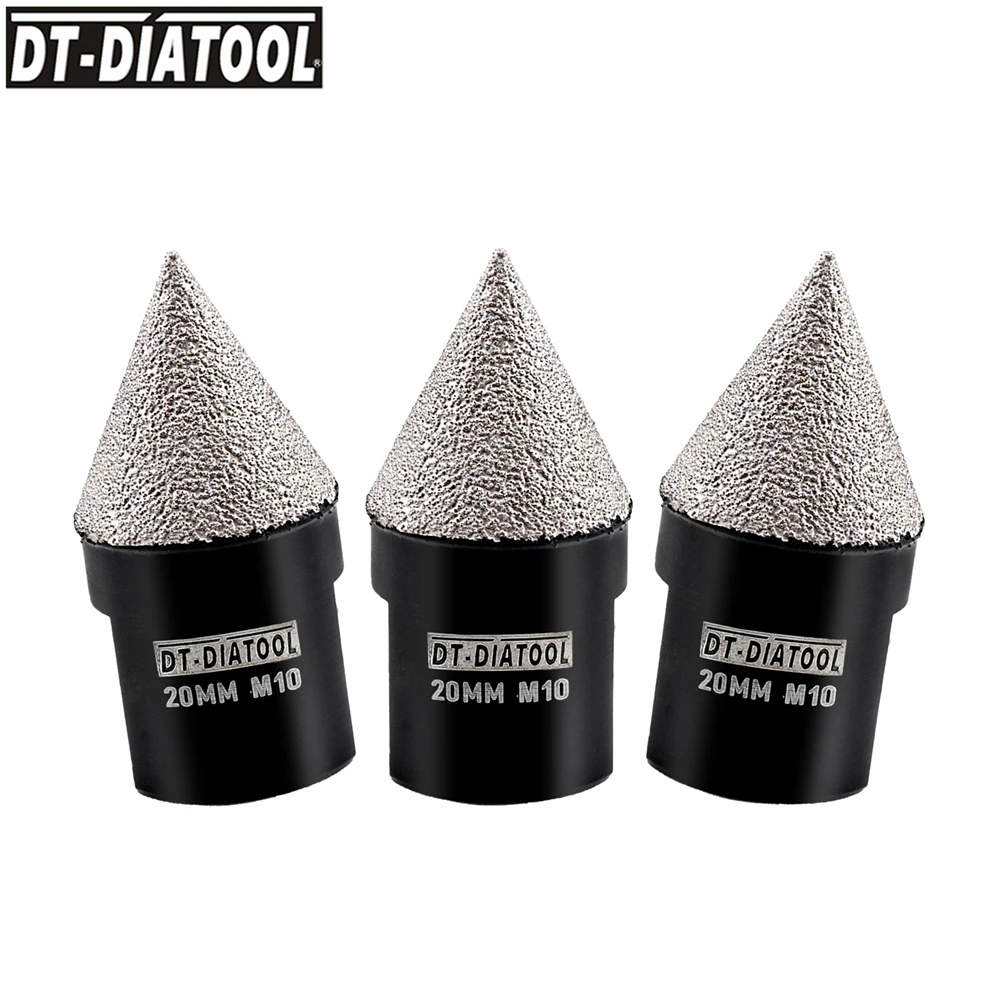 DT-DIATOOL 20mm Diamond Chamfer Finger Milling Bits M10 Hole Saw Drilling Crown Enlarging Masonry Tile Polishing Bevelling Korea