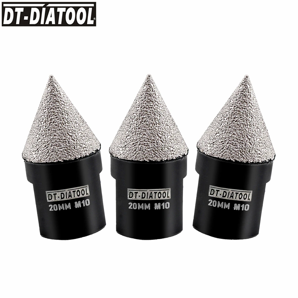 DT-DIATOOL 20mm Diamond Chamfer Finger Milling Bits M10 Hole Saw Drilling Crown Enlarging Masonry Tile Polishing Bevelling Korea bgtec 1pc m14 20mm diamond milling bits grinding granite marble tile porcelain quartz polishing hole saw diamond chamfer bits