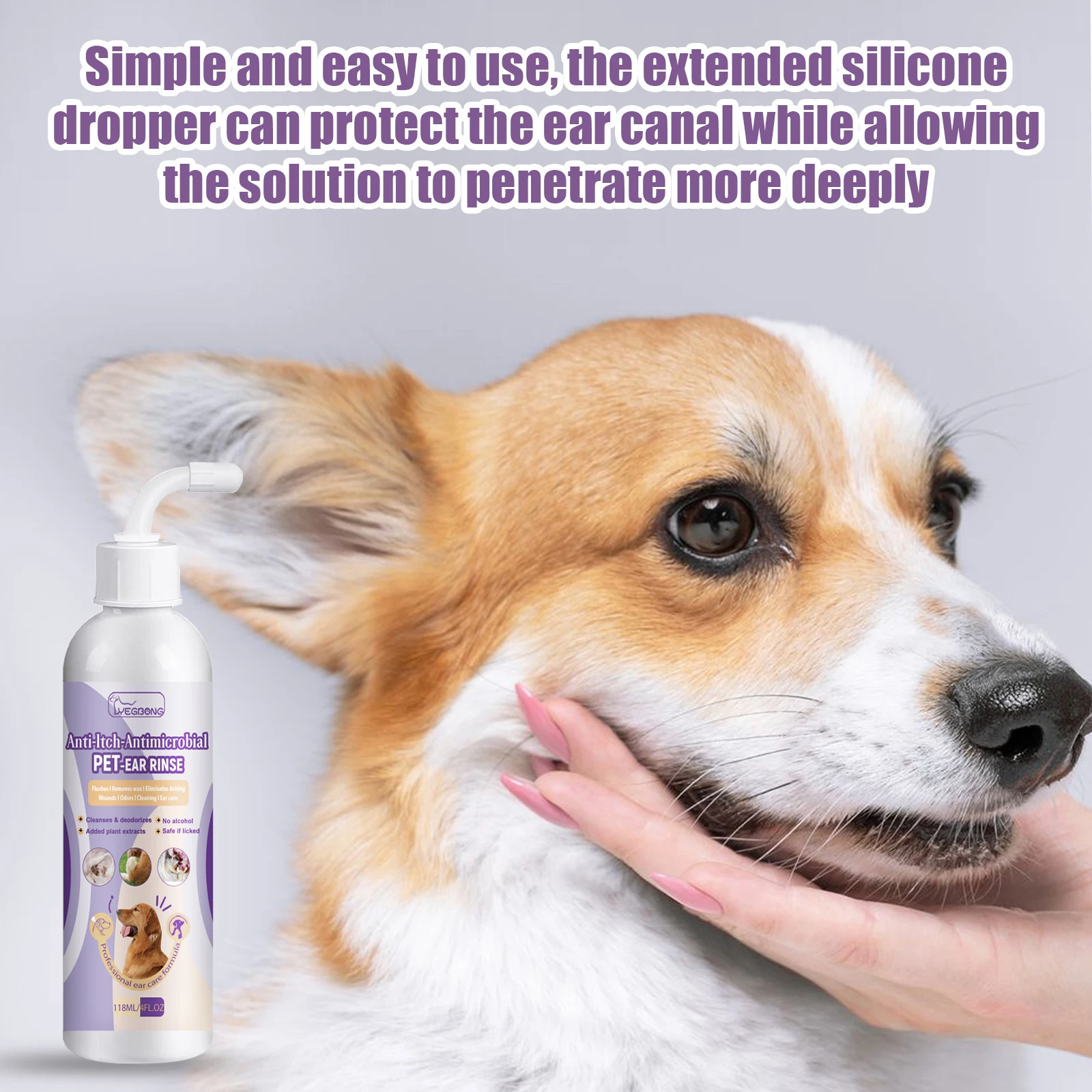 Pet Ear Cleaner Solution Remove Mites Debris Keep Canals Clean Cat Ear Deodorant Oil Infection Control Soothe Dog Wash Drops