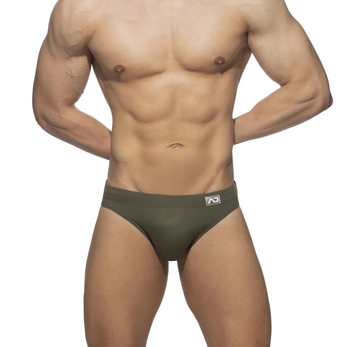 Men's Bicolor Bikini Swim Briefs Swimming Trunks Low Waist with Removable Pad Swimwear Beach Shorts Underwear