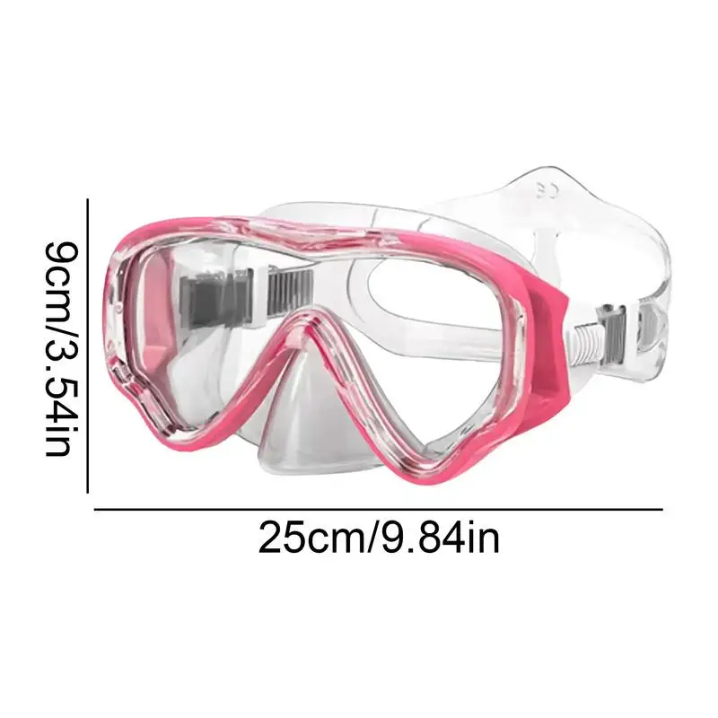 Kids Swim Goggles Snorkel Goggles Wide Vision Snorkel Diving Glasses Anti-Fog Goggles with Nose Cover No-Leak Swimming Goggles 6