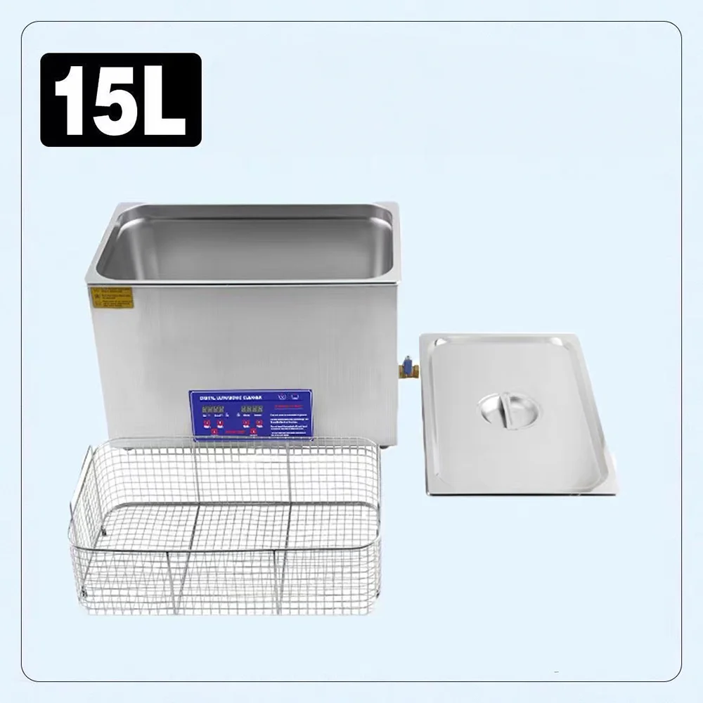 

15L Ultrasonic Cleaner with Digital Timer&Heater Professional Ultrasonic Cleaner 40kHz for Wrench Screwdriver Repairing Tools