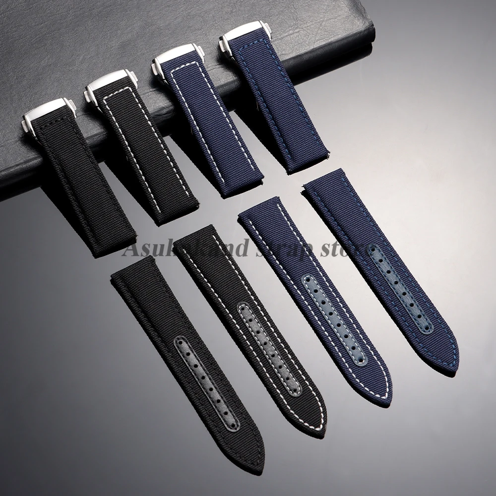 Canvas Leather Watch Strap - Universal Nylon Leather Watchband