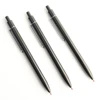 Stainless Steel Metal Retractable Gel Pens 0.5mm Fine Point Black ink Ballpoint Signature Pen with Replaceable Blue Refills 6