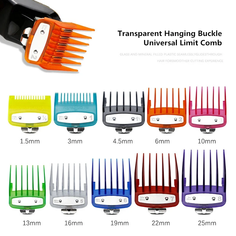 10 Pz/Set Protezioni Per Tagliacapelli Per Macchina Per Tagliare I Capelli Wahl Limite Pettine Posizionamento Pinza Barbiere Guida Per Tagliare I Cape