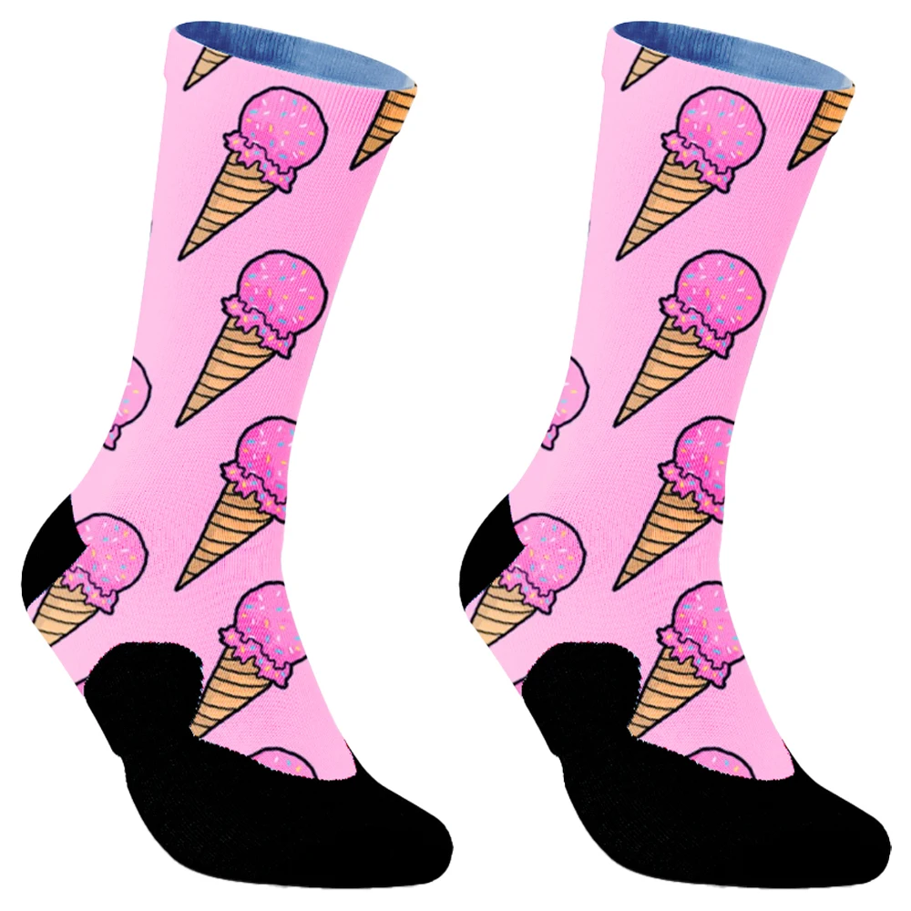 Unisex Casual Standard Thick Women's Socks Funny Novelty Sock Sox Street Chips Cotton Socks Skateboarding Teen cotton socks