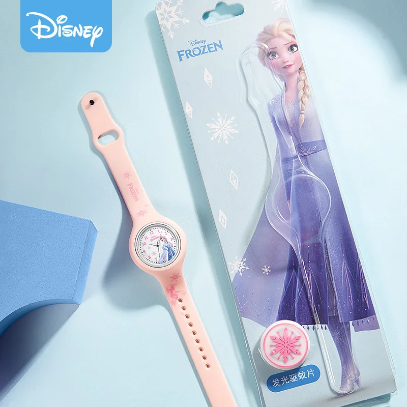 Disney Quartz Wristwatch Elsa and Anna Kawaii Gifts Korean Style Fashion Simple Frozen Girls Watch Water Resistant Watch Buckle 2
