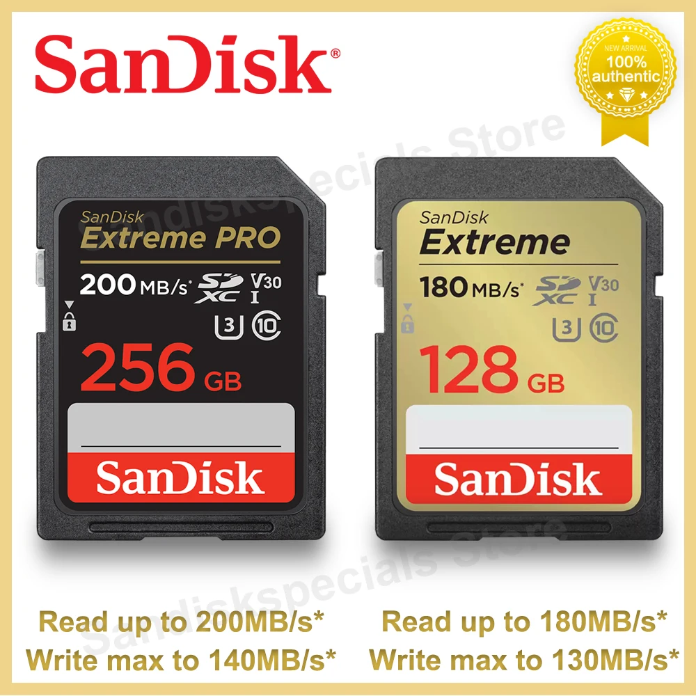 SanDisk Carte SD 4K UHD Carte mémoire 32 Go 64G 128G 256G 512G 1 To Cartes  SDHC/SDXC C10 U3 V30 UHS-I Carte SD Flash pour Appareil photo Ordinateur  portable - AliExpress