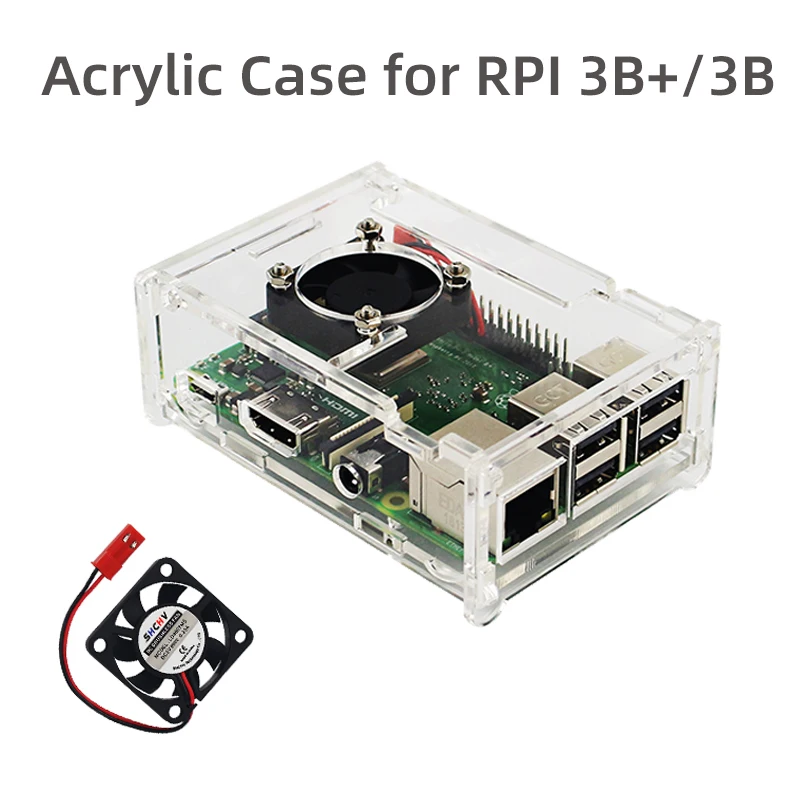 Acrylic Case for Raspberry Pi 3 Model B+ 3B Transparent Box Cover