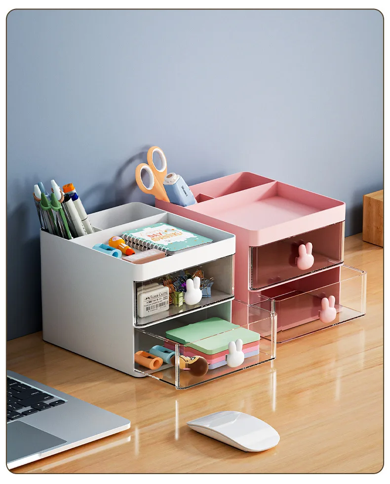 Pen holder desktop office desk student desk simple fashionable creative cartoon cute transparent