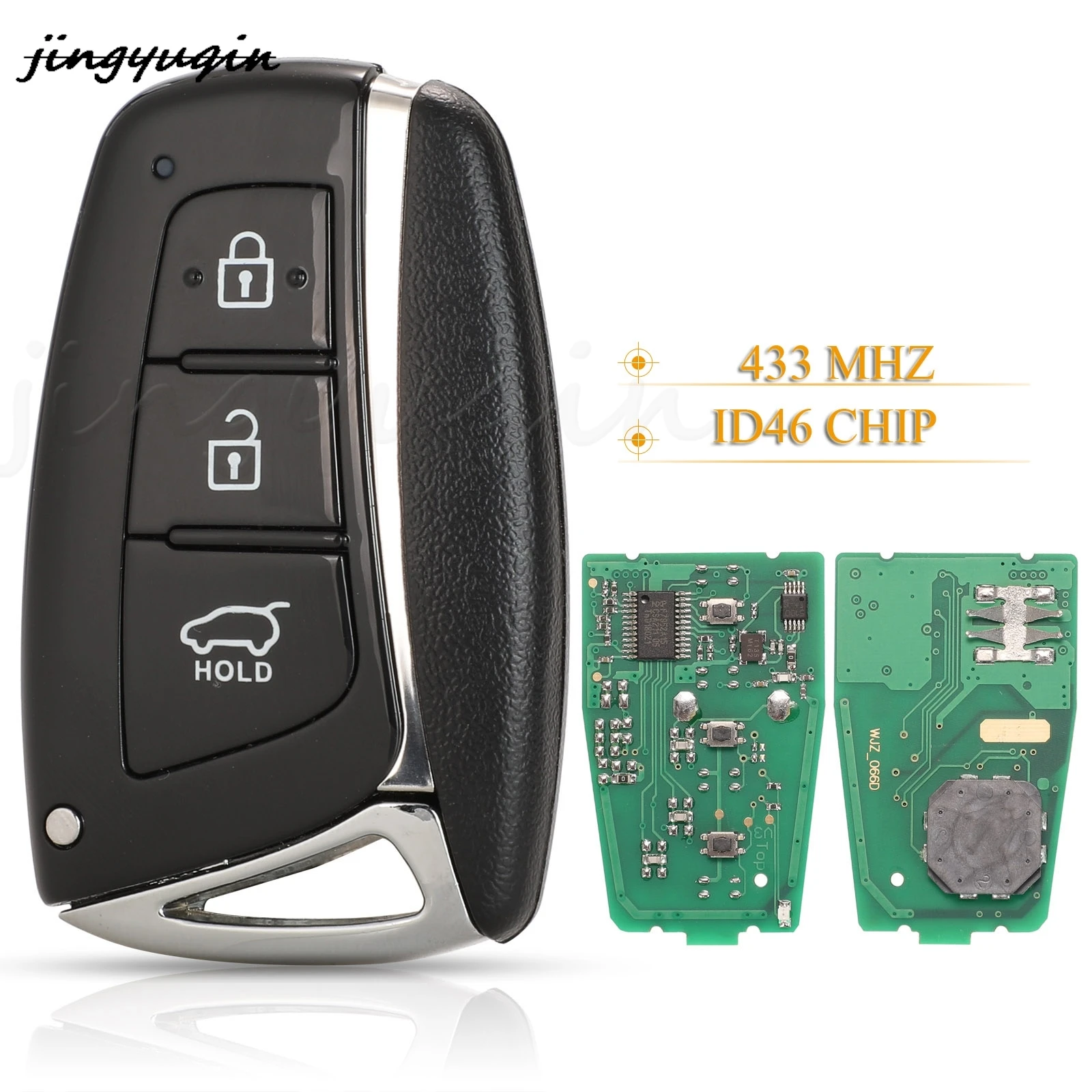 

Jingyuqin 3 кнопочный умный телефон 433 МГц ID46 для HYUNDAI Santa Fe IX45 управление автомобилем 95440-2W600
