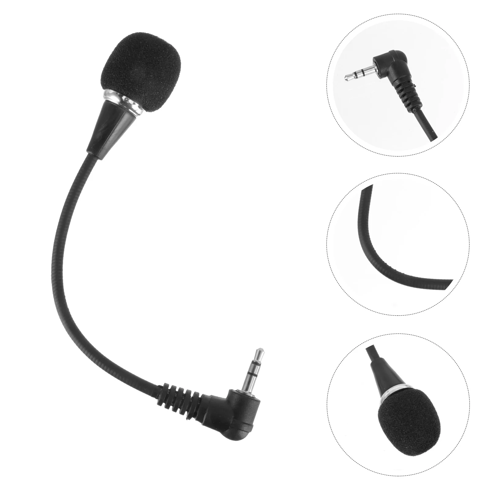 

Microphone, Computer Microphone 3 5mm Flexible Microphone for PC Computer Camera